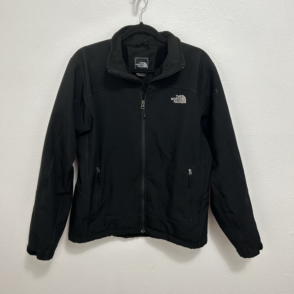The North Face Apex Chromium Thermal Jacket Men's L Black WindWall Fleece Lined